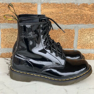 Dr Marten 1460 W Patent Leather combat boots rare size 8